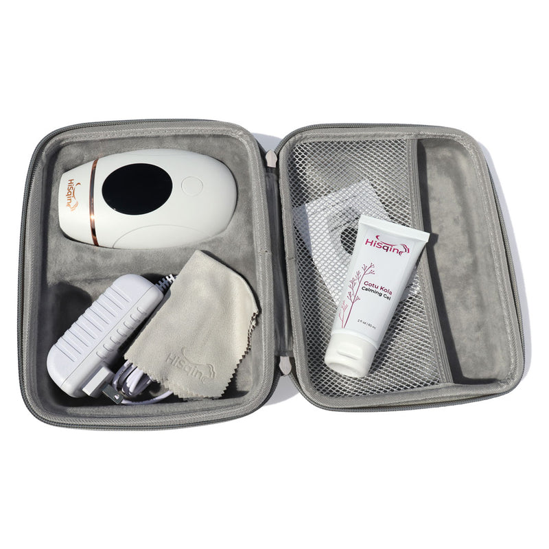 HiSqin IPL Hair Removal Handset Gen X, HiSqin Travel Case, HiSqin Wiper & HiSqin™ Gotu Kola Calming Gel Post IPL